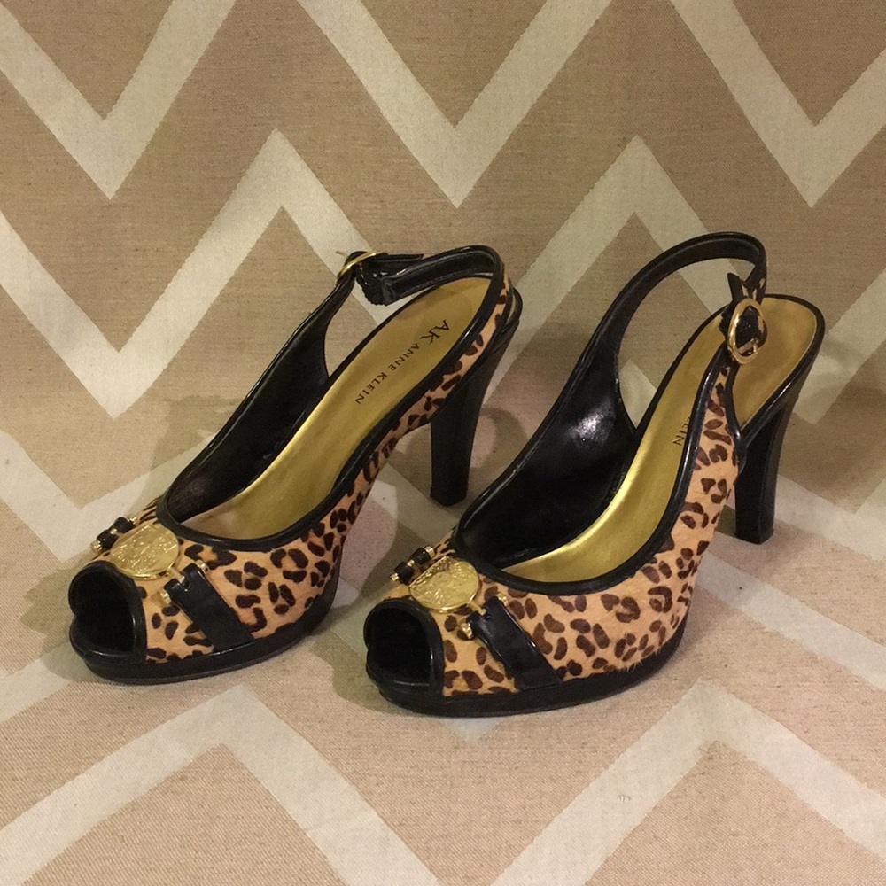 Leopard Print Slingback Heels